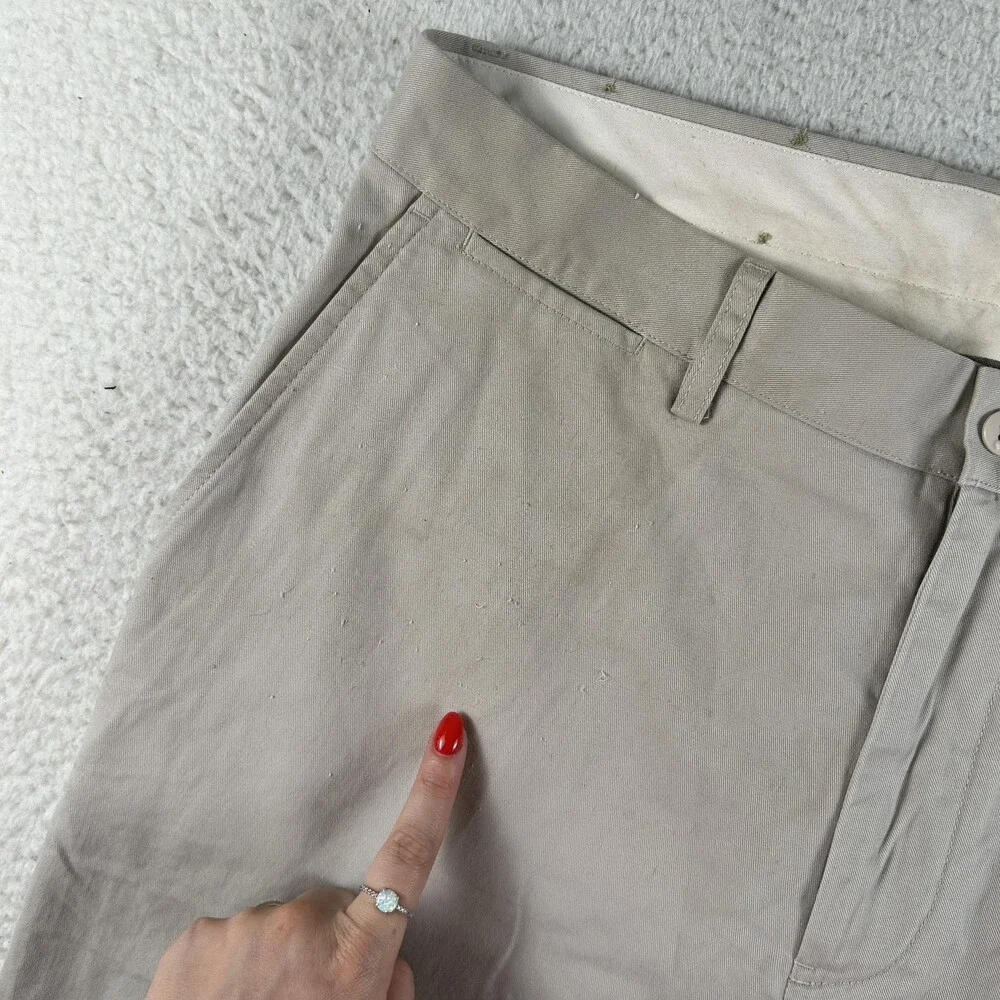 Pendleton Pants Mens 36x30 Beige Chino Flat Front Cotton Twill Straight Leg